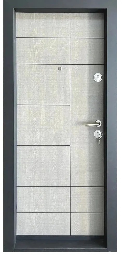 Usa metalica de apartament cu izolatie si vizor Novo Doors First Class NDS01, Deschidere Stanga Dreapta, Dimensiune 200X88 cm, Tabla 12 mm, Kit