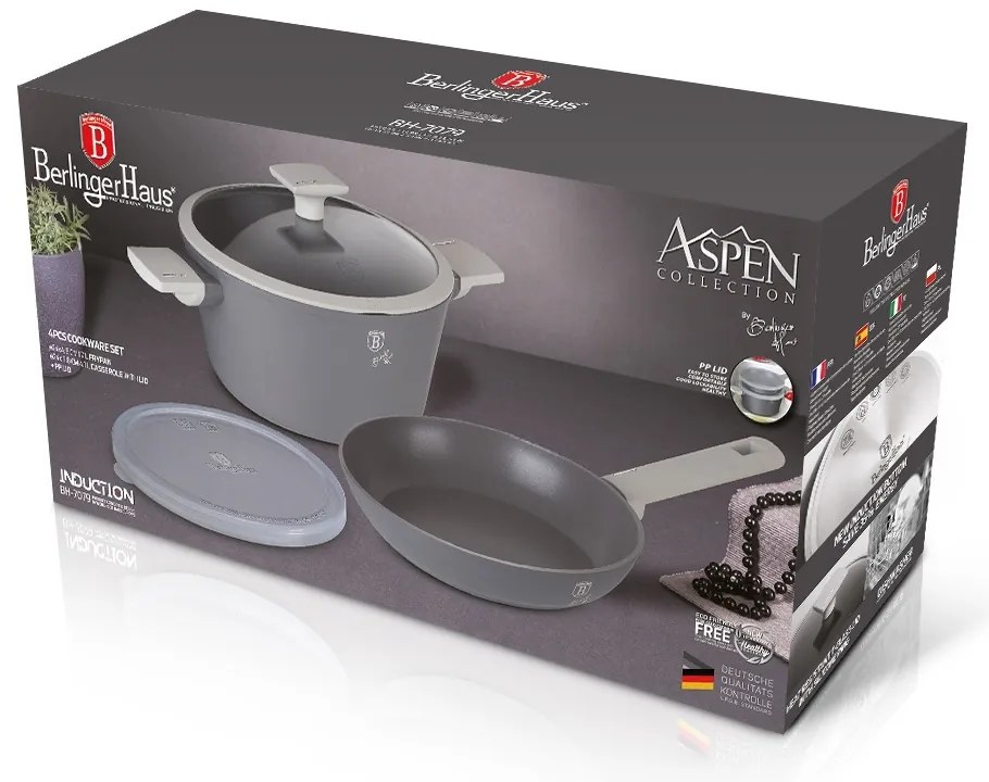 RESIGILAT - Set de vase de gătit din 4 piese Berlinger Haus BH 7079 Colecția Aspen