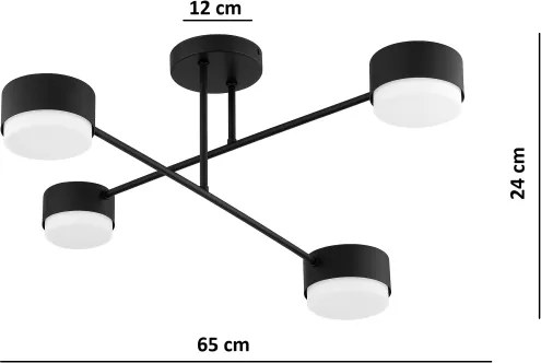 Brilagi - Plafonieră LED aplicată MONO 4xGX53/30W/230V neagră