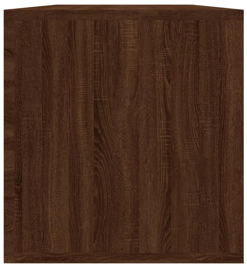 Cutie de depozitare viniluri, stejar maro, 71x34x36 cm, lemn 1, Stejar brun