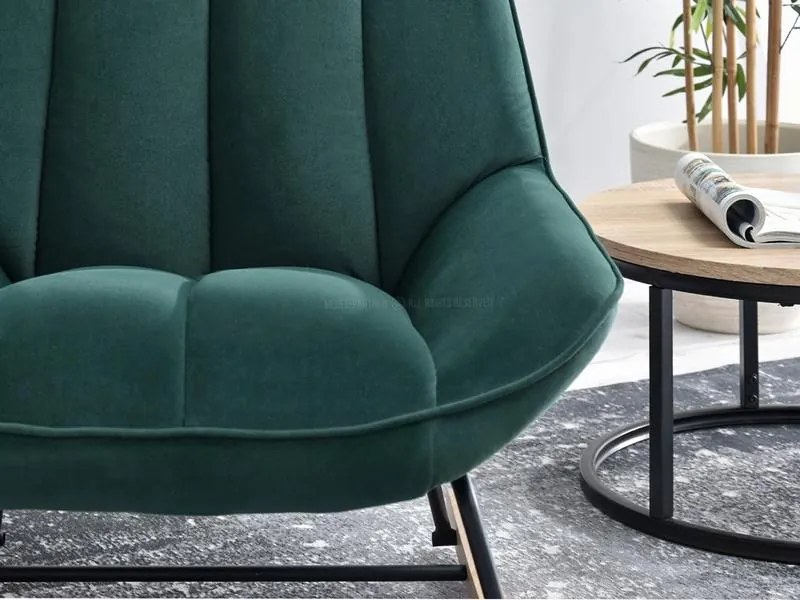 Fotoliu Bertie (verde + fag negru). 1109880