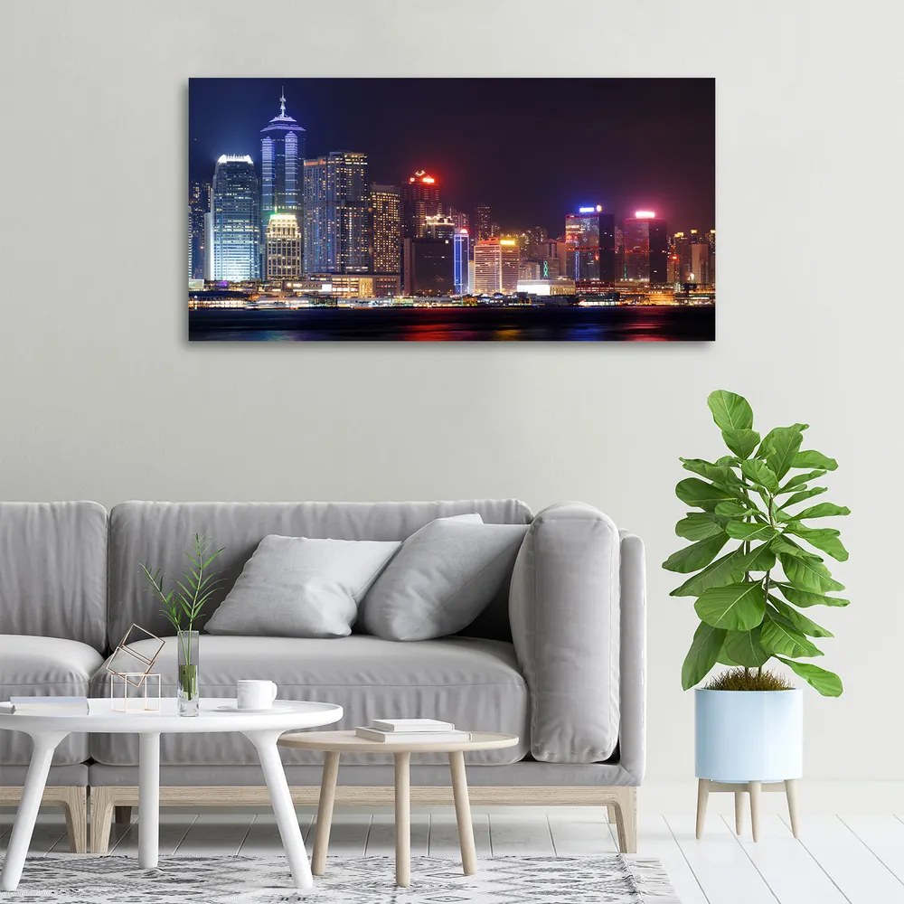 Print pe pânză Hong kong pe timp de noapte