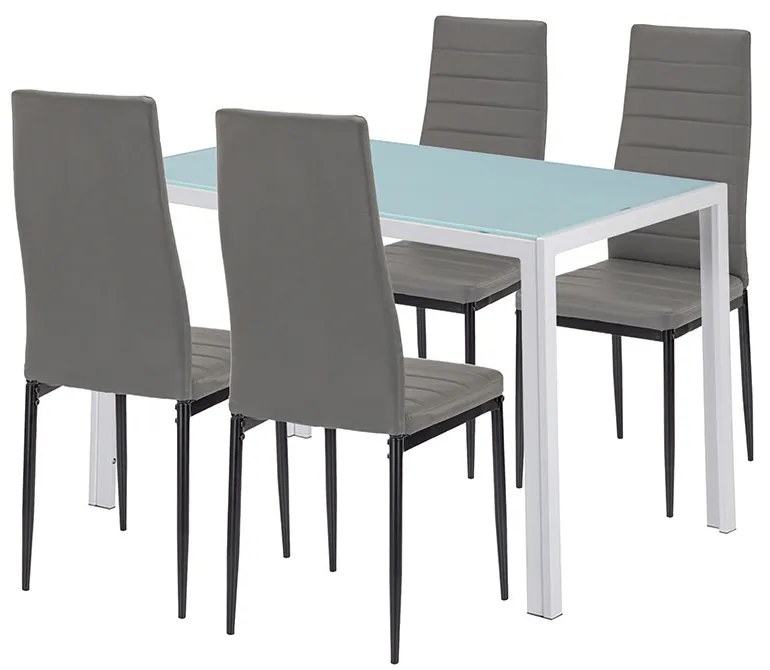 Midland 4+1 set de sufragerie gri-negru