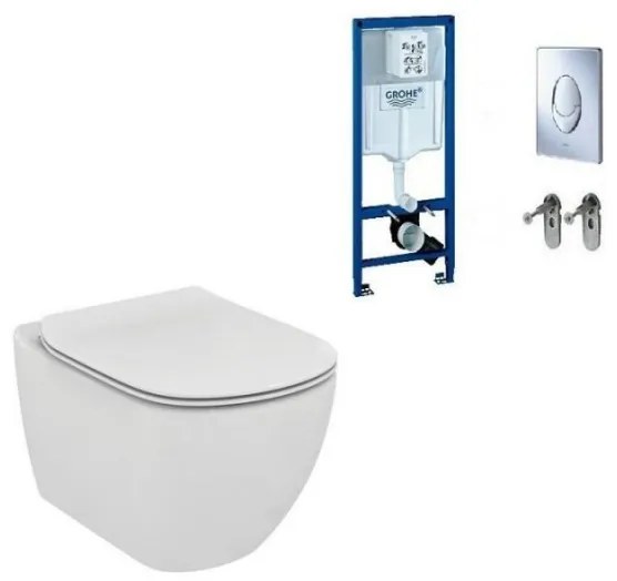 Set PROMO Vas WC suspendat Ideal Standard capac clasic si rezervor Grohe Rapid SL T007901,T352801,38721001