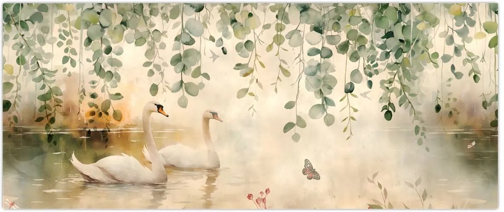 Tablou - Lac, acvariu (120x50 cm)