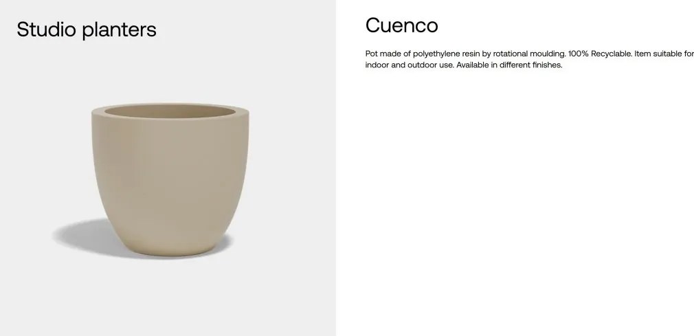 Ghiveci plante design decorativ modern exterior/interior CUENCO BOWL POT 120x104cm