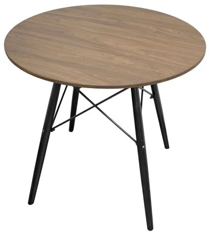 Masă rotundă ANELLO Dark Ash 80cm