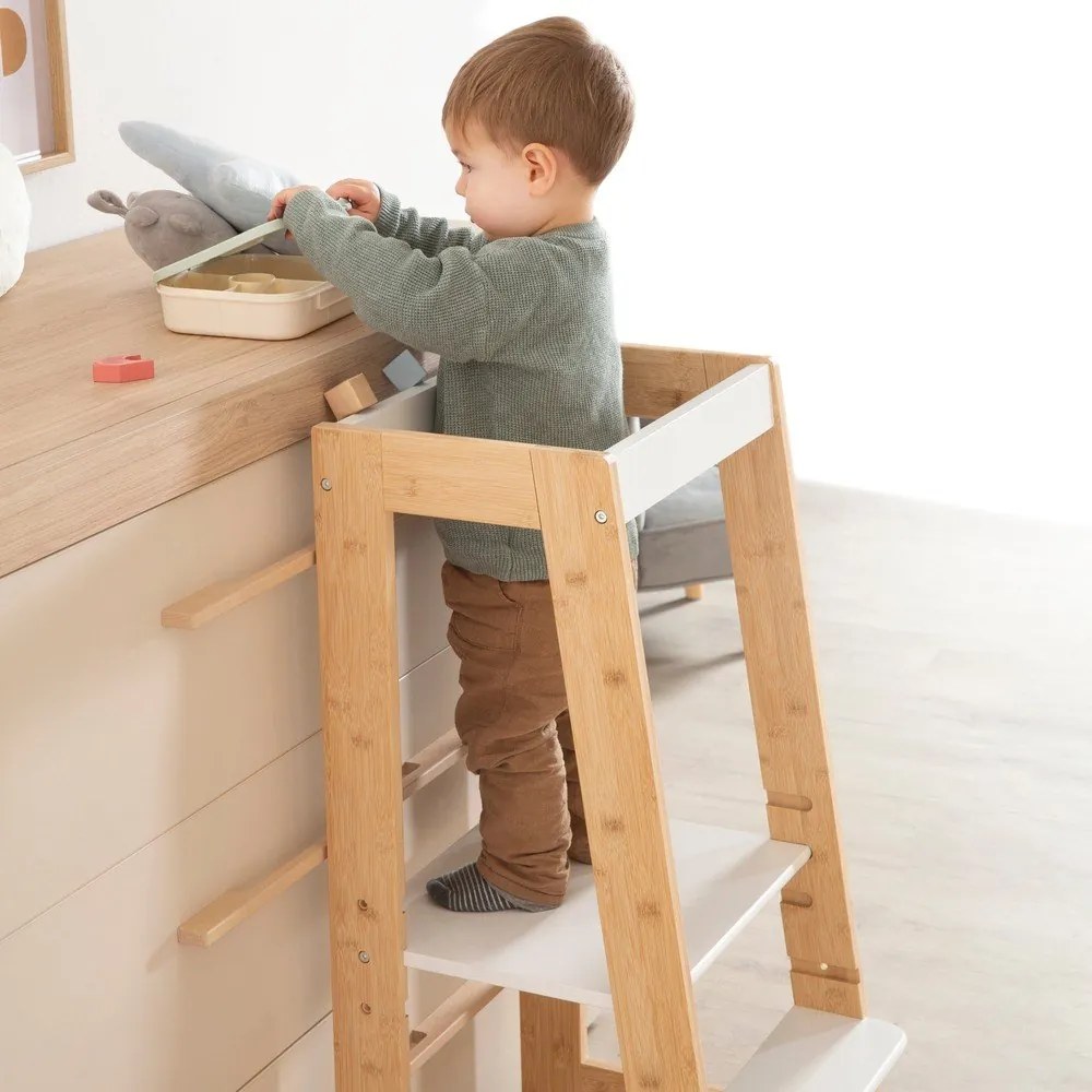 Turn de învățare alb din bambus – Roba