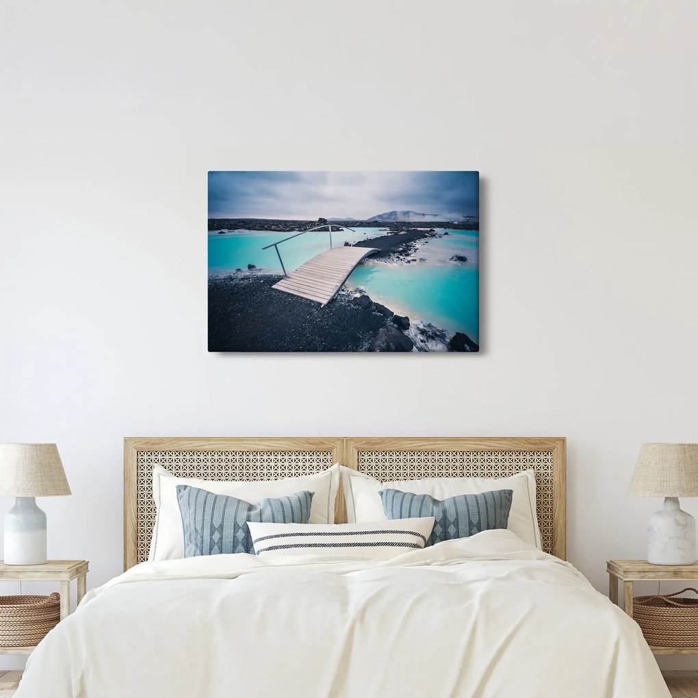 Tablou cu pod din lemn (90x60 cm)