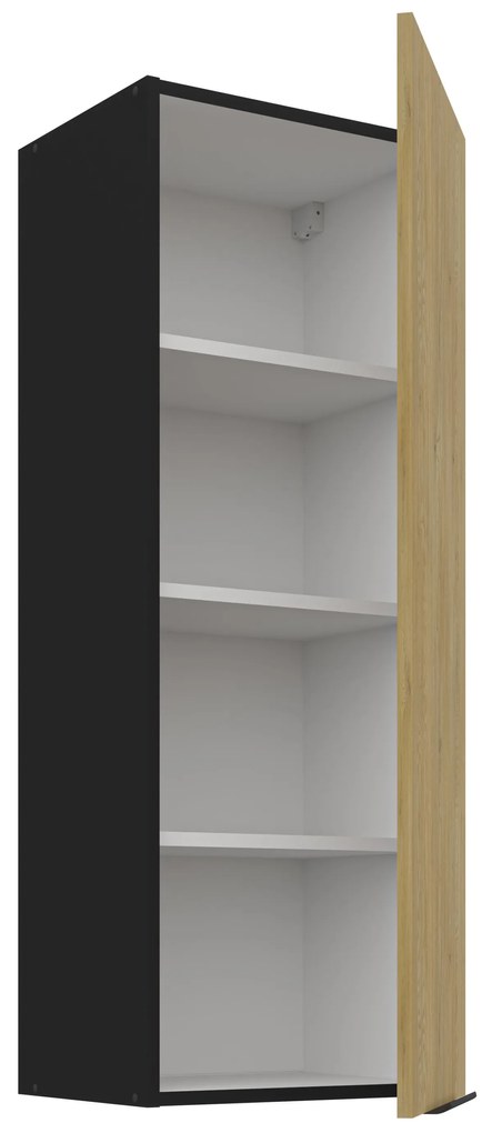 Dulap superior de bucătărie Carminia 40 G-108 1F (stejar cremona + negru). 1128011