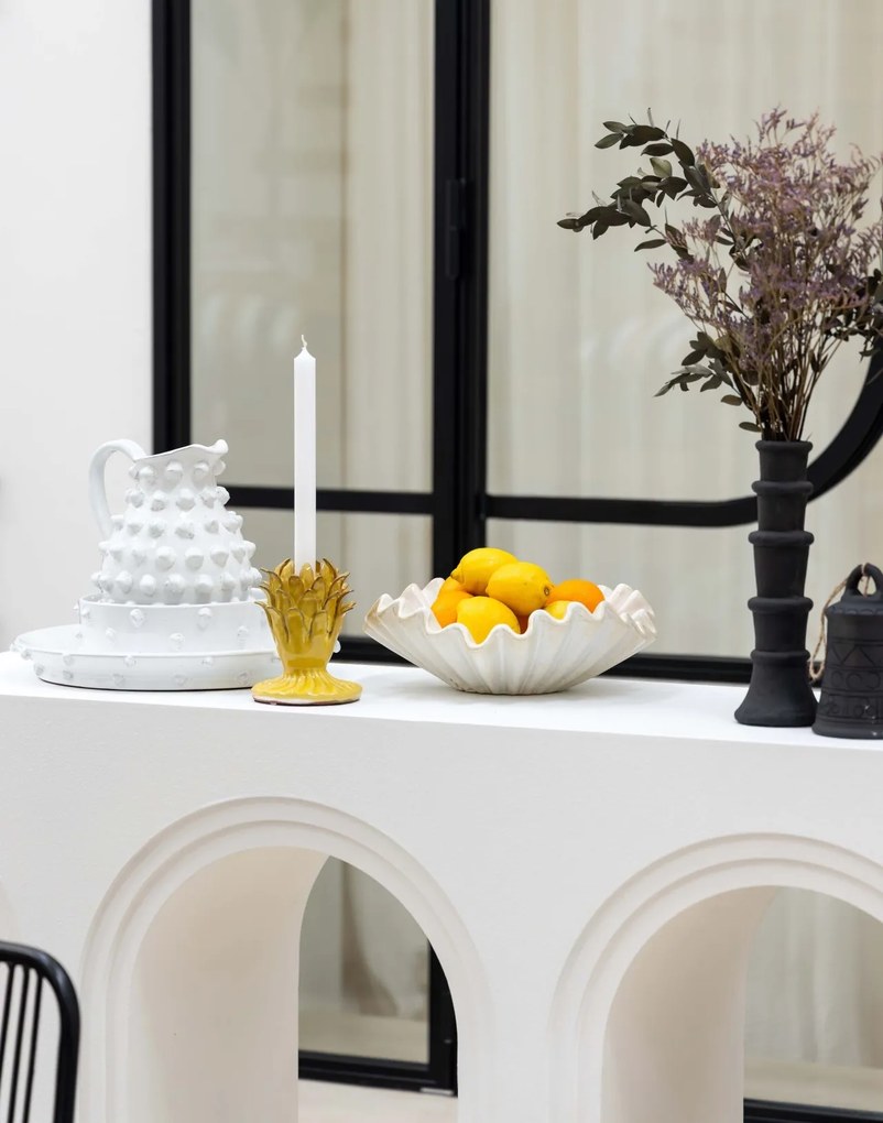 Bol decorativ, fructiera din ceramica D44cm Medusa