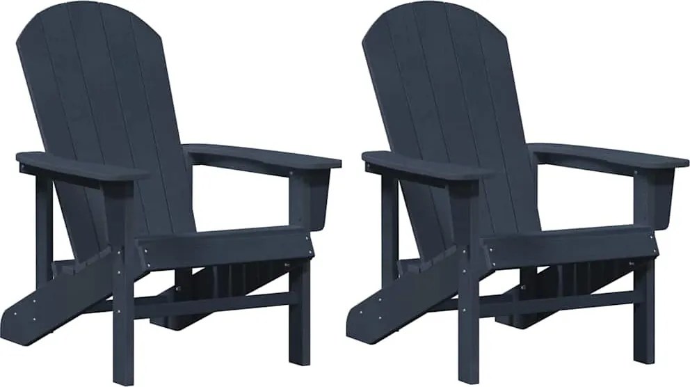 vidaXL Scaun pentru Grădină 2 pcs Bleumarin 82 x 74 x 92 cm