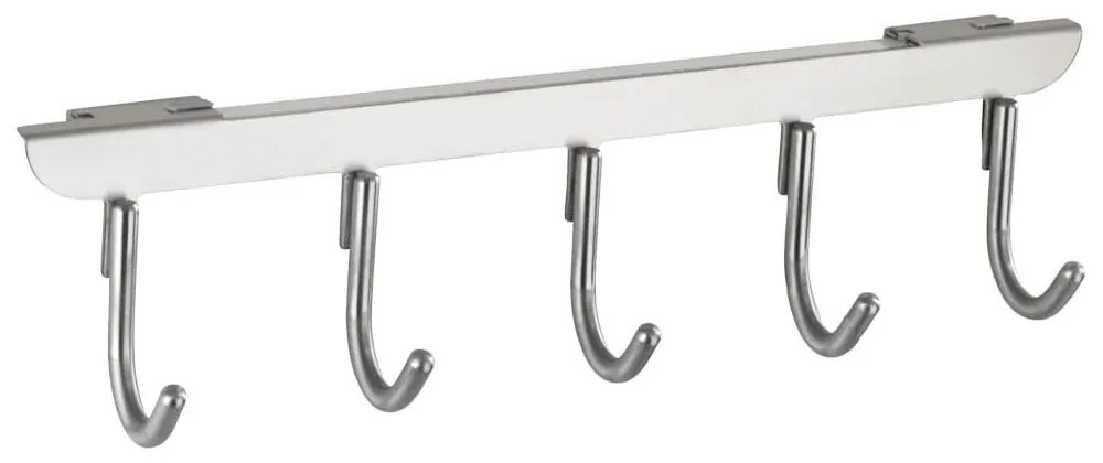 Cuier suspendat pentru ușă cu 5 cârlige Wenko Asola, argintiu