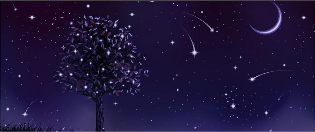 Tablou - Noaptea în ilustrație (120x50 cm)