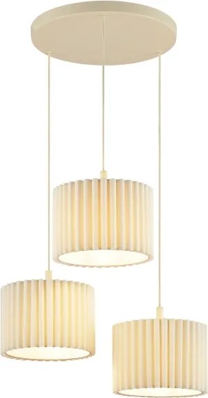 Brilliant - Lustru suspendat pe cablu VELIN 3xE27/20W/230V Ø 61 cm crem