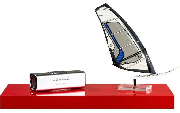 Raft de perete stilist Volato, 100 cm, roșu lucios