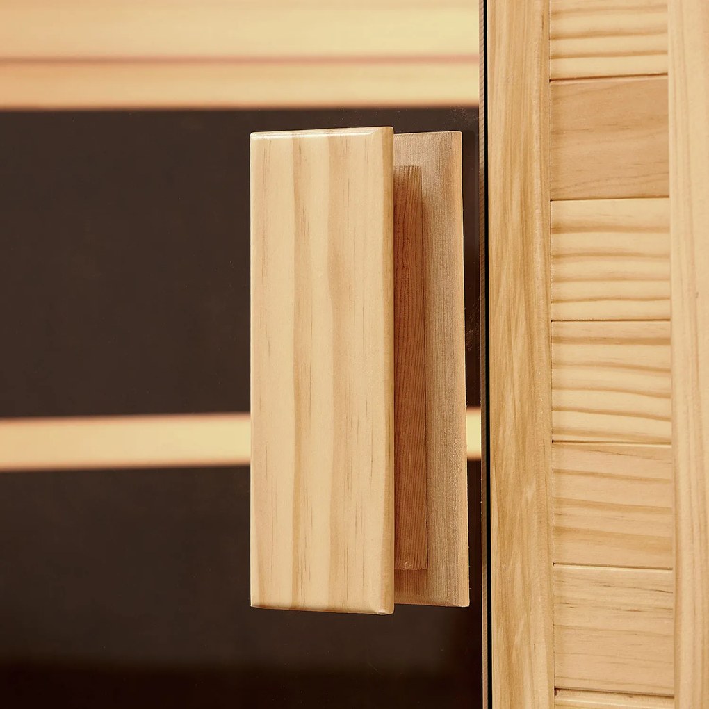 Infračervená sauna/ tepelná kabína Kolding s vykurovacím systémom Triplex a drevom Hemlock