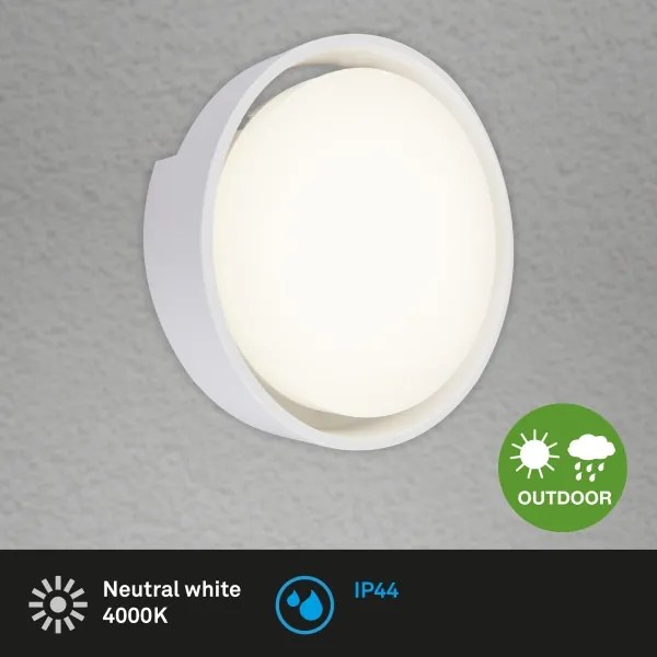 Aplică LED de exterior GENUA LED/18W/230V IP44 alb Briloner 3019-016
