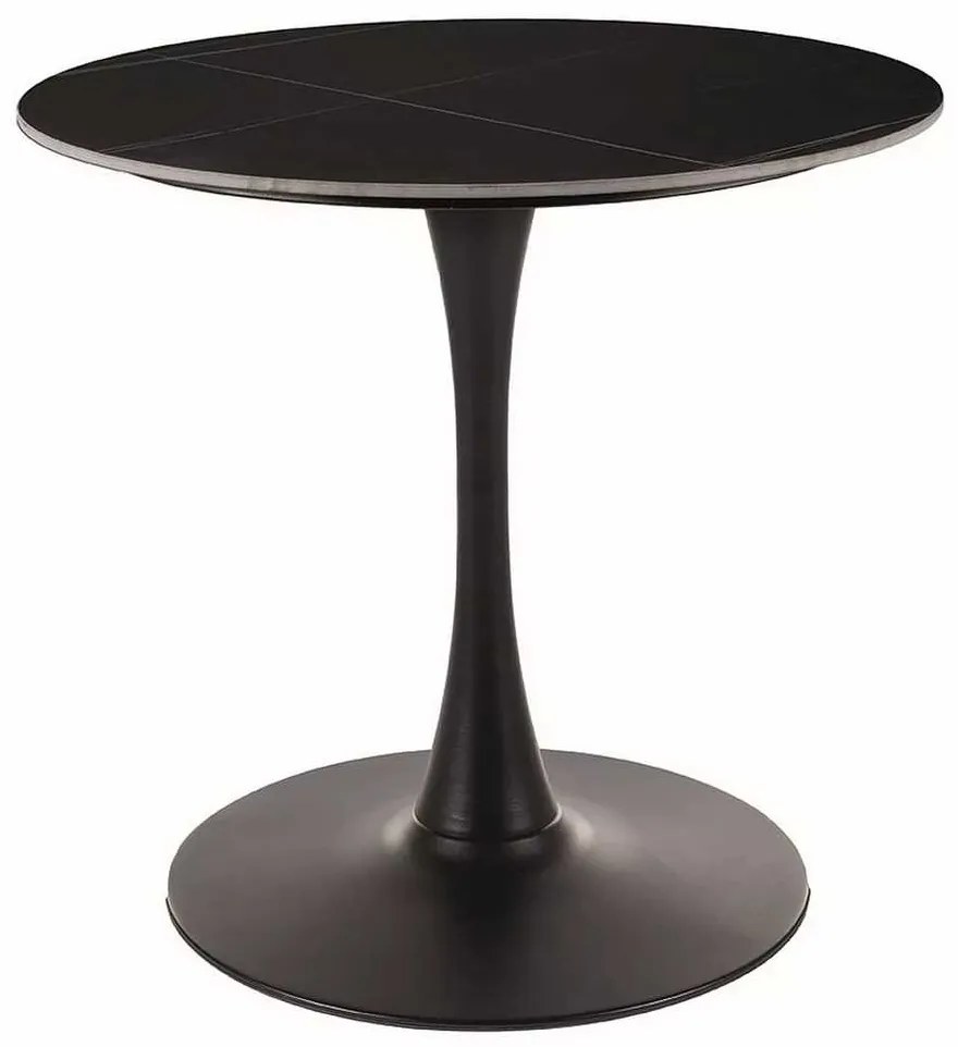 Masă de bucătărie Espero 80 cm, marmură neagră / negru