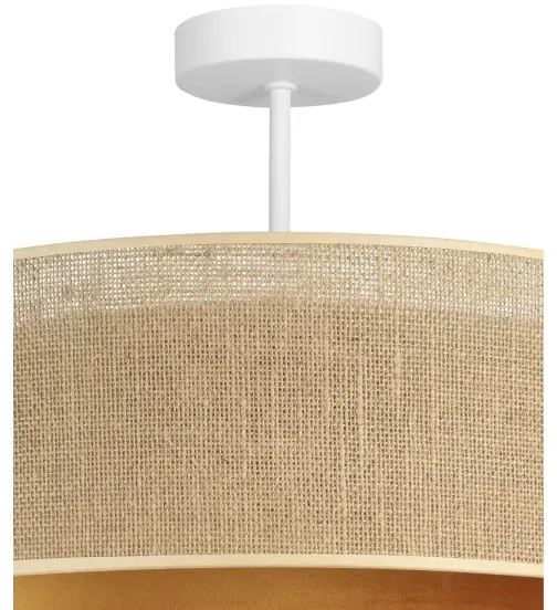 Plafonieră aplicată SARTA 1xE27/60W/230V cupru/jută