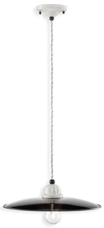 Lustra, Pendul design retro realizata manual B&W, diametru 35cm
