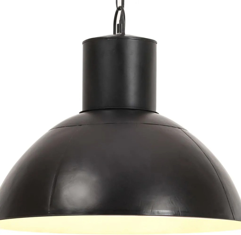 vidaXL Lampă suspendată, negru, rotund, 48 cm, 25 W, E27