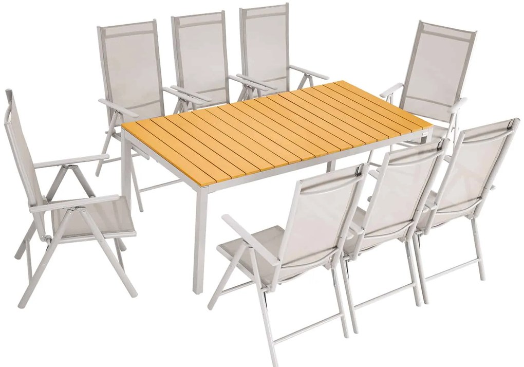 Deuba Set aluminiu gradina 1+8 - gri