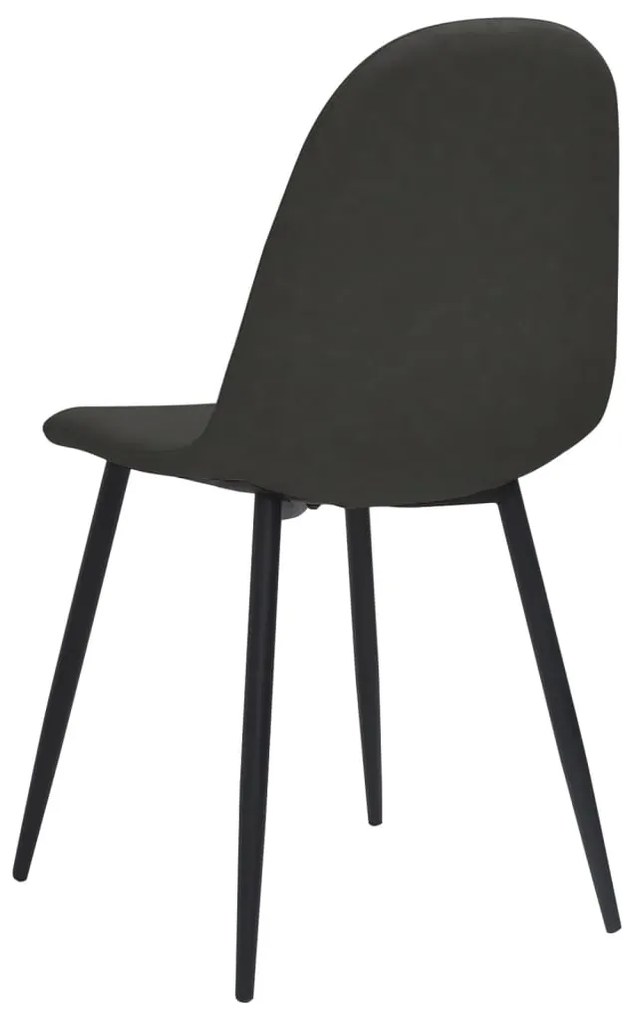 Scaune de bucatarie 2 buc. negru 45x54,5x87 cm piele ecologica 2, Negru