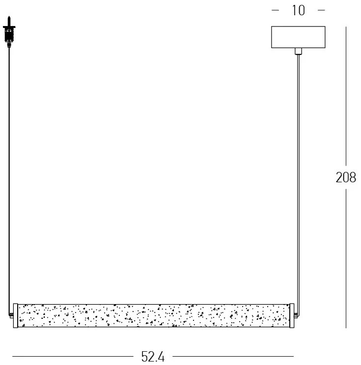 Lustra LED, Design Liniar, ALABASTER- BLACK, ZB-2538