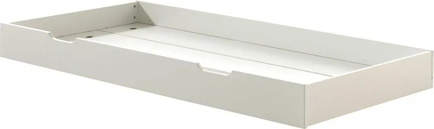 Pat pentru copii alb cu extensie suplimentară din lemn de pin cu somieră 90x200 cm Margrit – Vipack