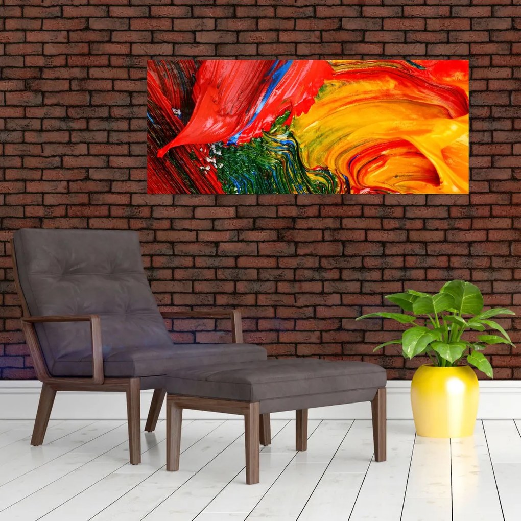 Tablou - Abstractizare albăstrire cu o perie (120x50 cm)