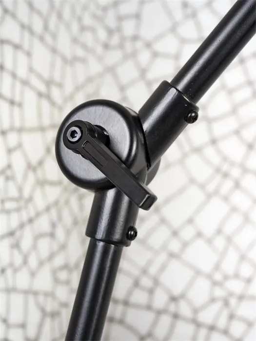 Aplica cu brat articulat Amsterdam S, abajur dark linen