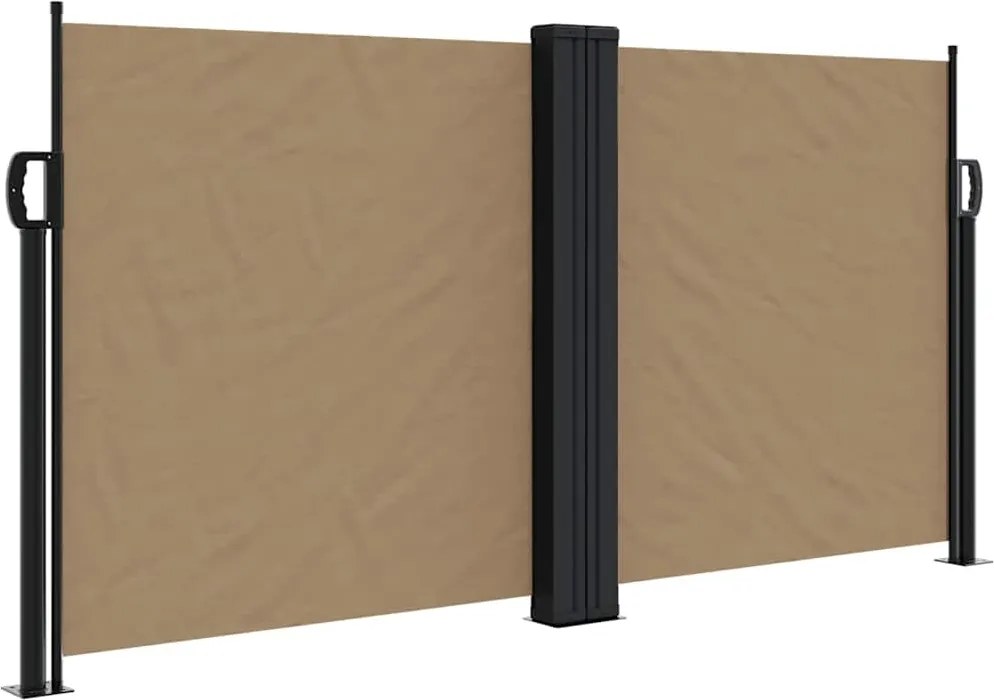 vidaXL Copertină laterală retractabilă, gri taupe, 120 x 600 cm