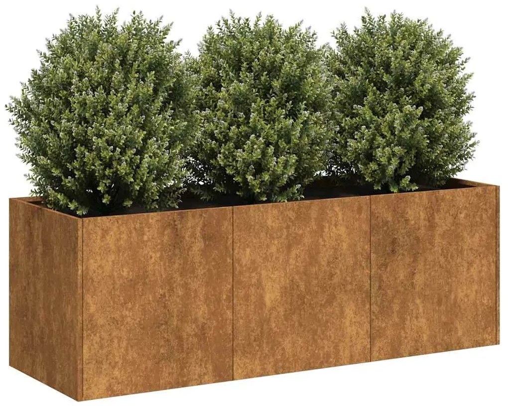 vidaXL Jardinieră Rusty 120x40x40 cm Oțel pentru intemperii