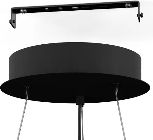 Eglo 901925 - Lustră pe cablu ARISCANI 3xE27/60W/230V negru/bej/fumuriu