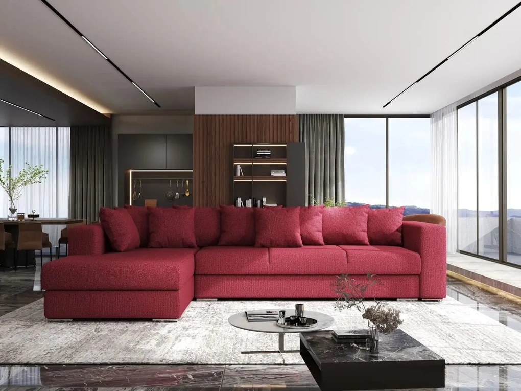 Colțar extensibil dumonde cu ladă de depozitare si sezut confortabil din spuma high-density, Gloria Enjoy Winery 320x183 cm