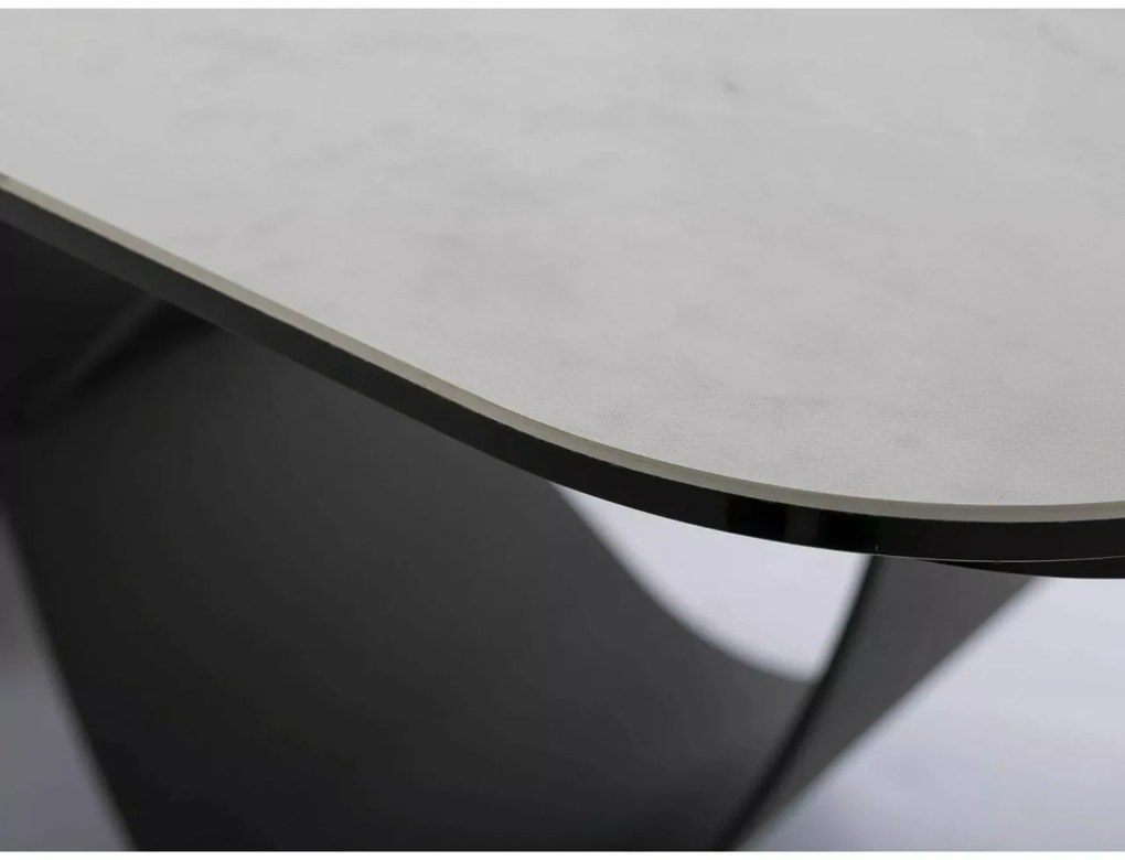 Masa extensibila Infinity Ceramic Nature Cloud alb/negru L160-240xl95 cm