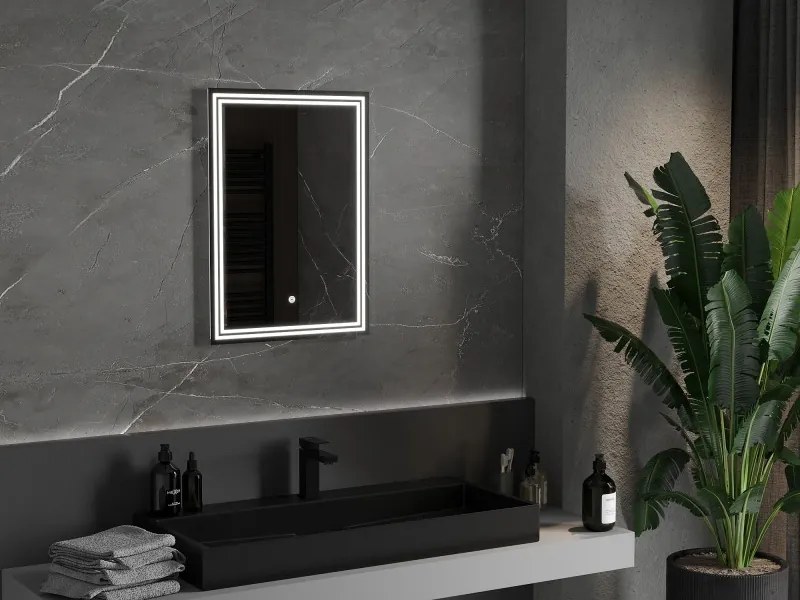 Mexen Taco oglindă de baie iluminată 50 x 70 cm, LED 6000K, antiaburire - 9805-050-070-611-00
