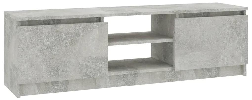 Comoda TV, gri beton, 120 x 30 x 35,5 cm, PAL 1, Gri beton