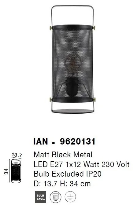 Veioza/Lampa de masa design decorativ modern IAN