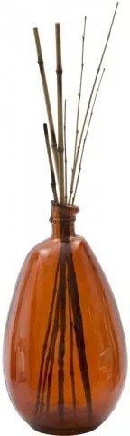 Vaza decorativa din sticla reciclata Roto Portocaliu, Ø26xH47 cm