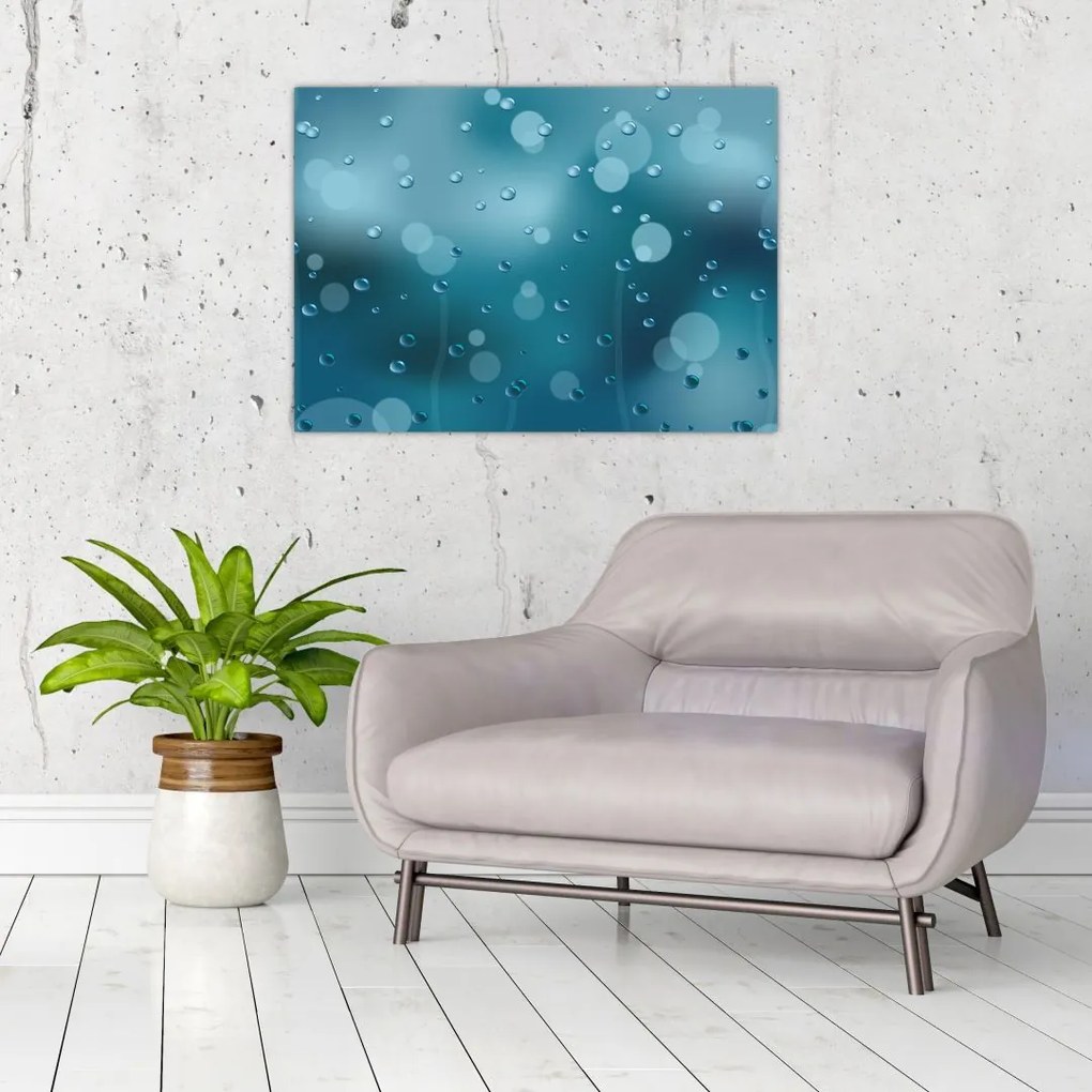 Tablou pe sticlă cu picături (70x50 cm)