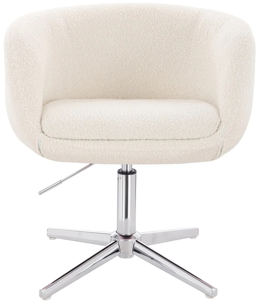 HR333CROSS Scaun Boucle Crem cu Bază Cromata