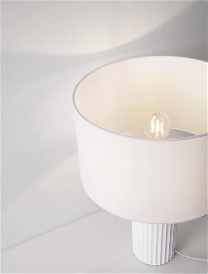 Veioza/Lampa de masa decorativa AMMOS alb