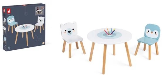 Janod - Set masă și scaune din lemn