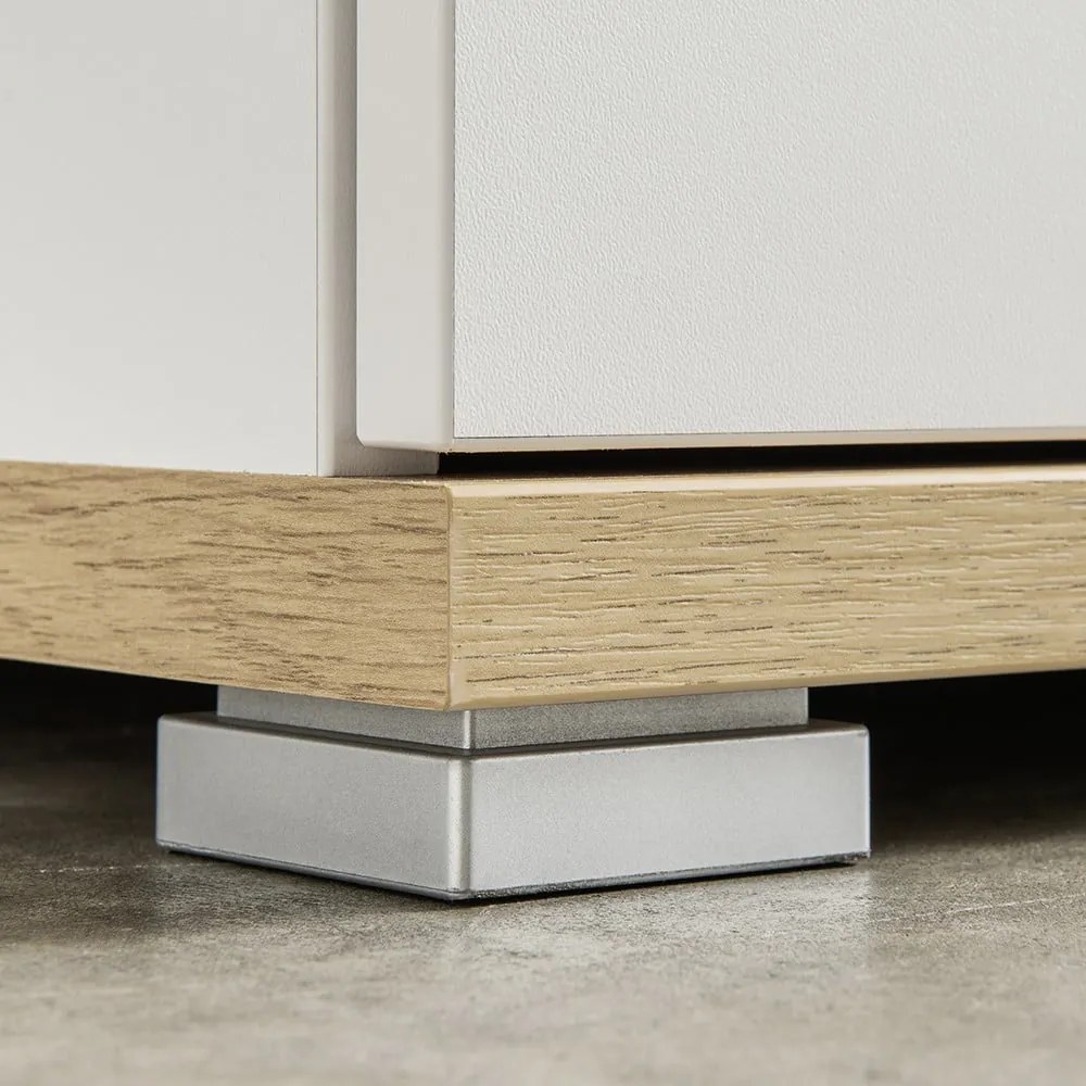 Pantofar alb cu sertar cu aspect de lemn de stejar Topix – Germania