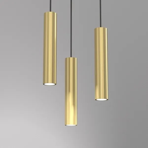 Lustră pe cablu RAITO 3xGU10/8W/230V alamă