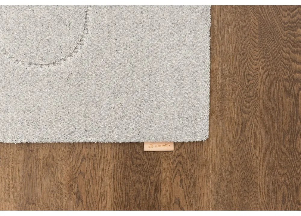 Covor gri deschis din lână 200x300 cm Morphic – Agnella