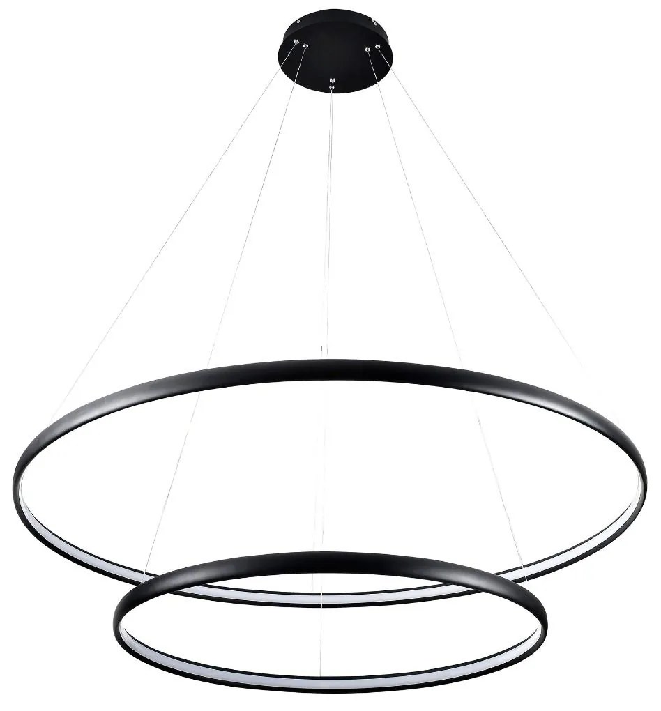 Lustra LED design modern circular CARLO negru mat