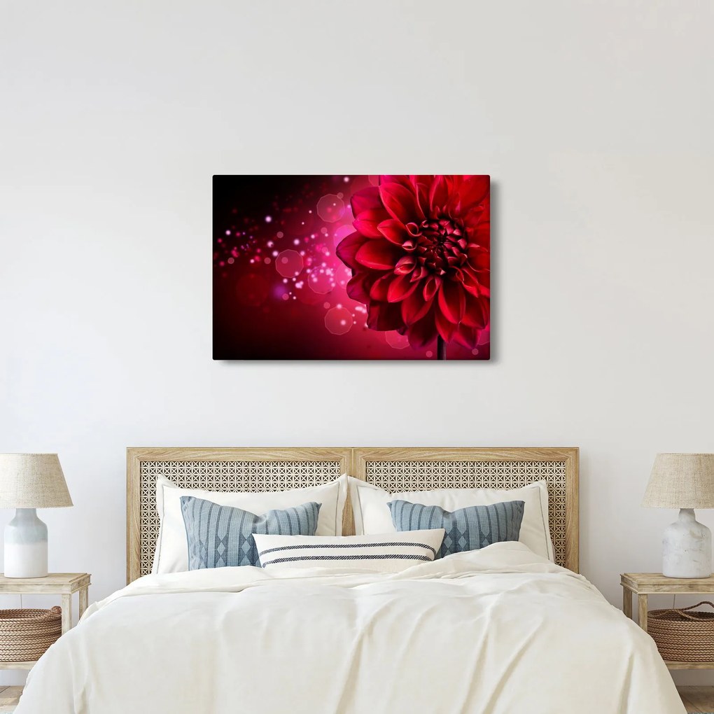 Tablou cu floare roșie (90x60 cm)
